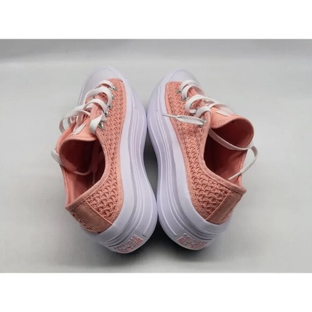Converse All Star Shoes Youth‎ Size 5.5 Pink Crochet Platform Lace Up Sneakers